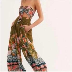 Free People Bali Birds of Paradise Jumpsuit NWT Large JB